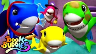 Scary Baby Shark Song | Halloween Songs For Kids | Spooky Nursery Rhymes with Boom Buddies